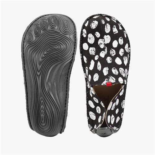 Vivobarefoot ABABA CANVAS DOTS Slip On Erkek Siyah | 2756-TBDIM