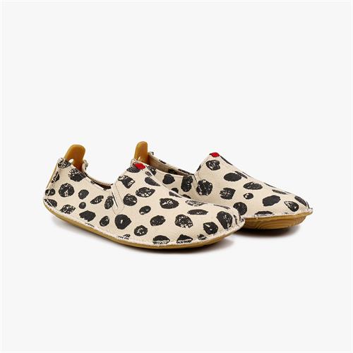 Vivobarefoot ABABA DOT Slip On Çocuk Beige/Black | 4361-WZTNQ