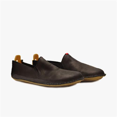 Vivobarefoot ABABA LEATHER Slip On Kadın Siyah | 7083-BCFHV