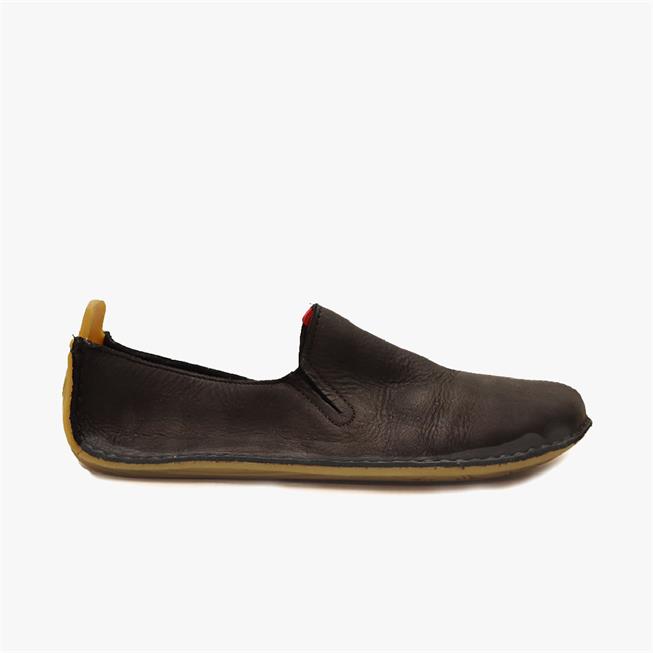 Vivobarefoot ABABA LEATHER Slip On Kadın Siyah | 7083-BCFHV