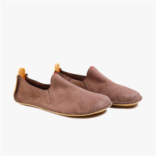 Vivobarefoot ABABA LEATHER Slip On Kadın Kahverengi | 8402-GUHKM