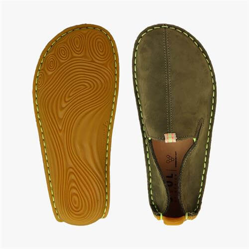 Vivobarefoot ABABA Slip On Çocuk Brown/Green | 4367-DTQXC