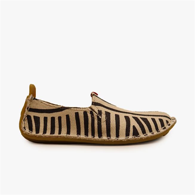 Vivobarefoot ABABA ZEBRA Slip On Çocuk Beige/Black | 3872-QHUZJ