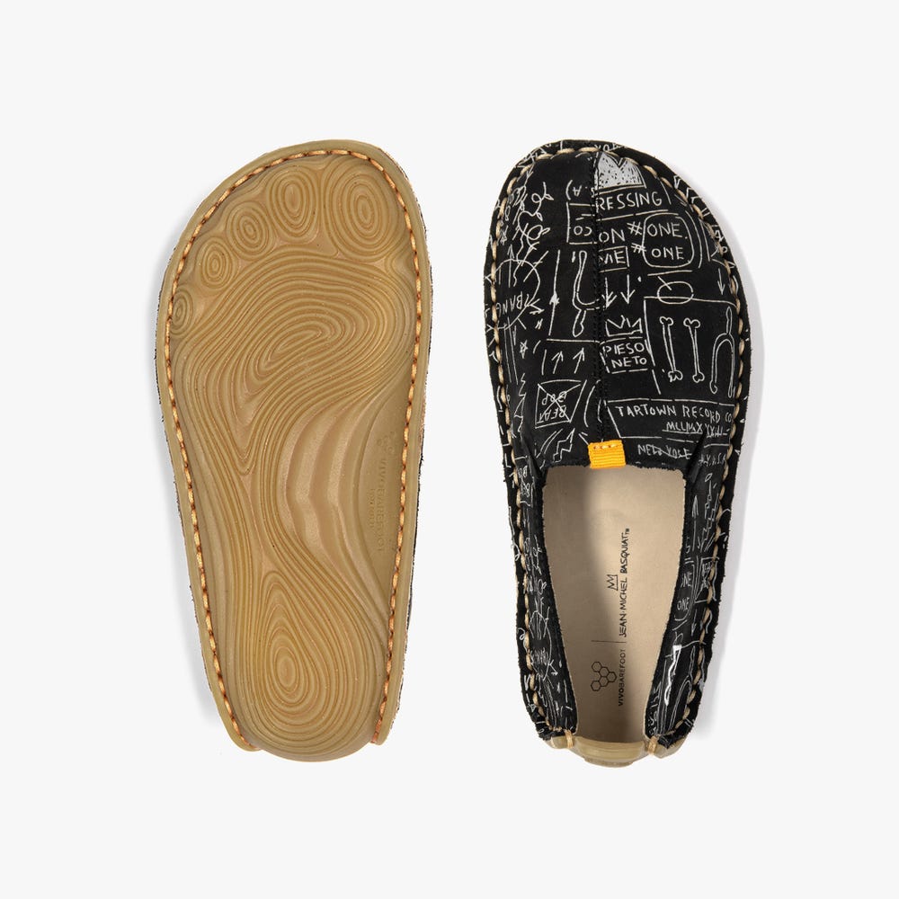 Vivobarefoot Ababa Basquiat Slip On Çocuk Siyah | 1257-TBJZA