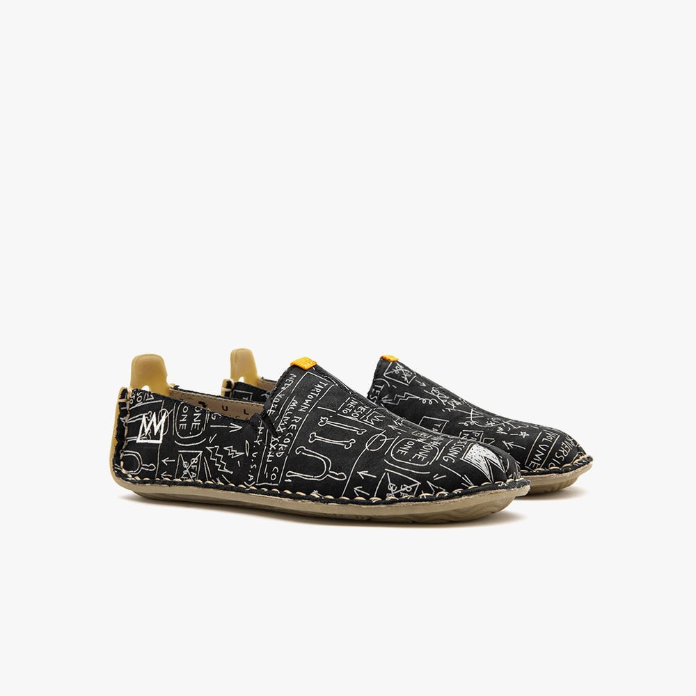 Vivobarefoot Ababa Basquiat Slip On Çocuk Siyah | 1257-TBJZA