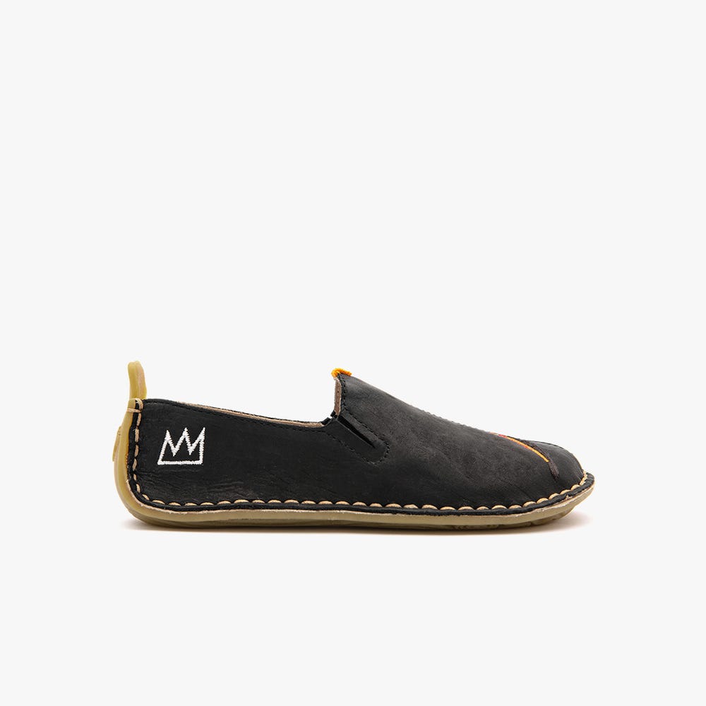 Vivobarefoot Ababa Basquiat Slip On Çocuk Siyah | 7395-TBVLC