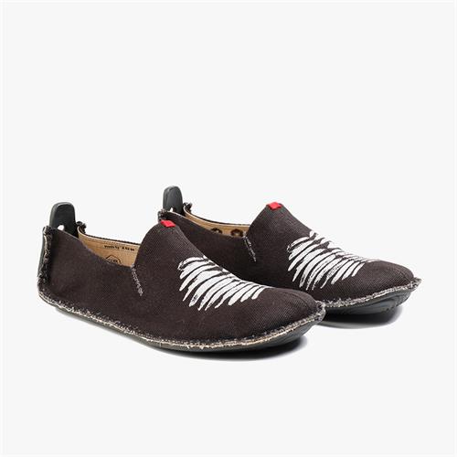 Vivobarefoot Ababa Kanvas Birdie Slip On Kadın Siyah | 8637-WALHN