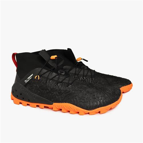 Vivobarefoot ESC TEMPEST Koşu Ayakkabısı Kadın Obsidian/Orange | 9387-GNTVI