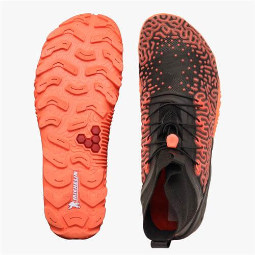 Vivobarefoot ESC TEMPEST Yürüyüş Ayakkabısı Erkek Black/Coral | 9348-WMADY