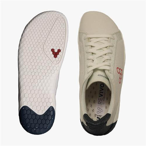 Vivobarefoot GEO COURT ECO Spor Ayakkabı Erkek White/Navy/Red | 3087-UNWFY