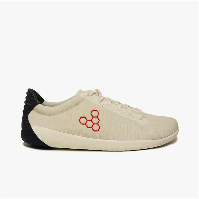 Vivobarefoot GEO COURT ECO Spor Ayakkabı Erkek White/Navy/Red | 3087-UNWFY