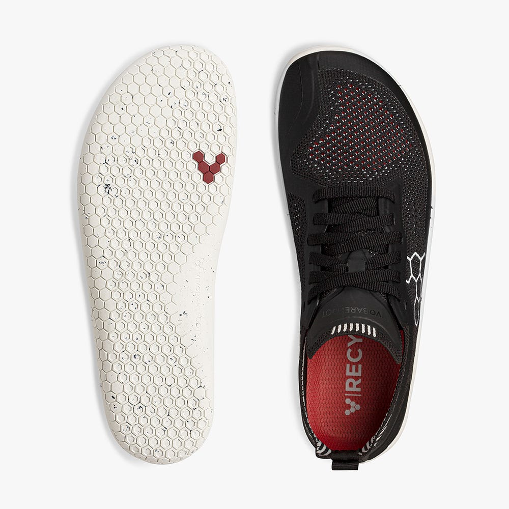 Vivobarefoot Geo Racer Knit Spor Ayakkabı Kadın Obsidian | 5042-IKPQJ