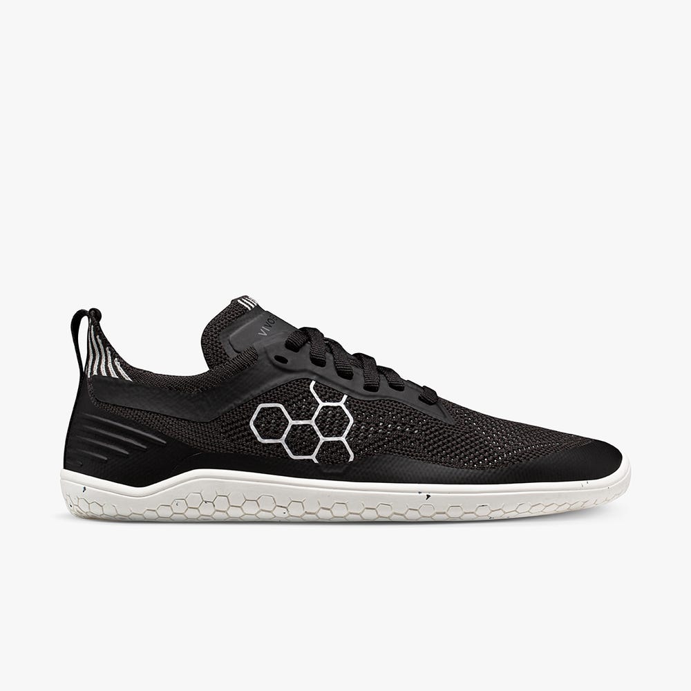 Vivobarefoot Geo Racer Knit Spor Ayakkabı Kadın Obsidian | 5042-IKPQJ