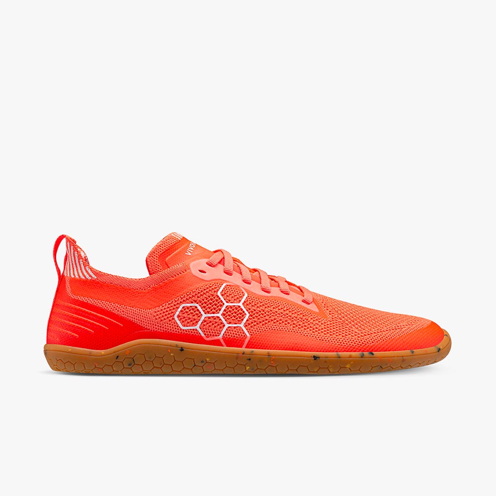 Vivobarefoot Geo Racer Knit Spor Ayakkabı Kadın Turuncu | 5641-DPHVS