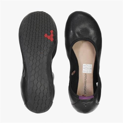 Vivobarefoot JING JING Babet Kadın Siyah | 7285-VTHLI