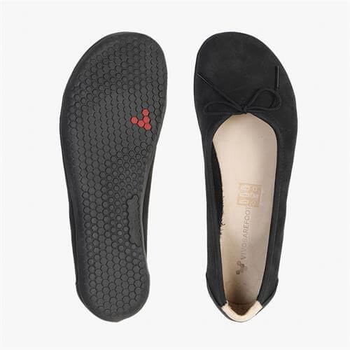 Vivobarefoot JING JING LACE Babet Kadın Obsidian | 2348-AGQSH