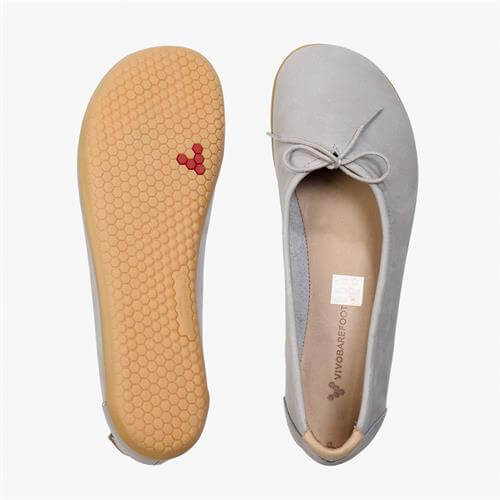 Vivobarefoot JING JING LACE Babet Kadın Gri | 5640-OWVSC