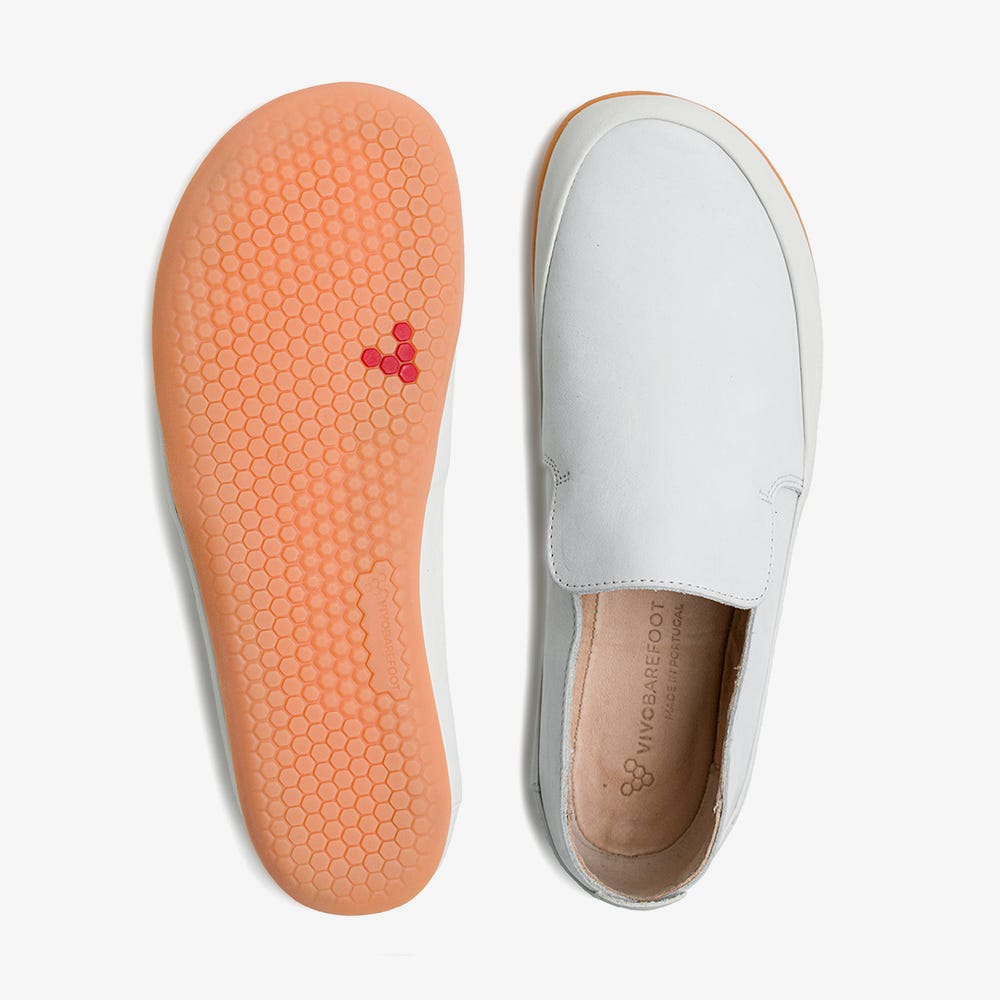 Vivobarefoot Opanka Slip On Erkek Beyaz | 4591-NKOHP