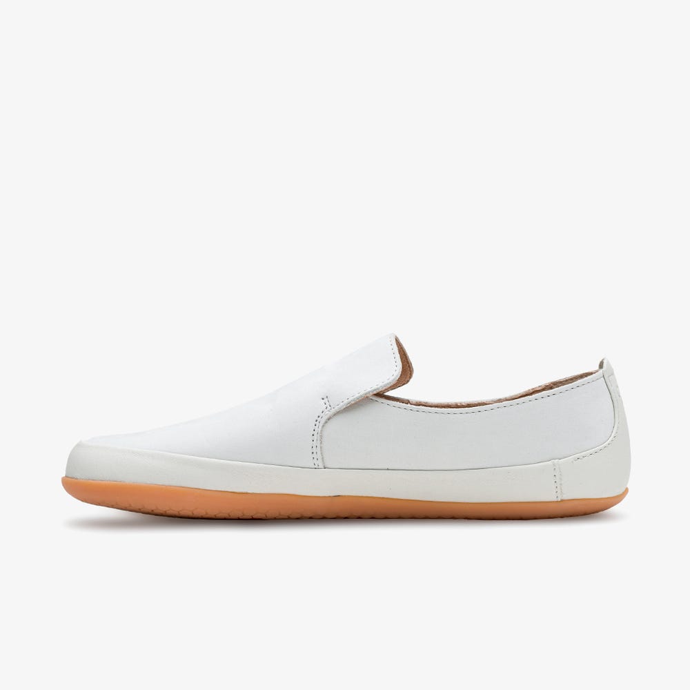 Vivobarefoot Opanka Slip On Erkek Beyaz | 4591-NKOHP