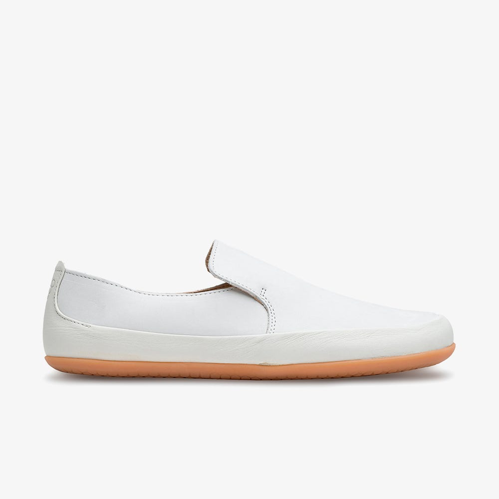 Vivobarefoot Opanka Slip On Erkek Beyaz | 4591-NKOHP