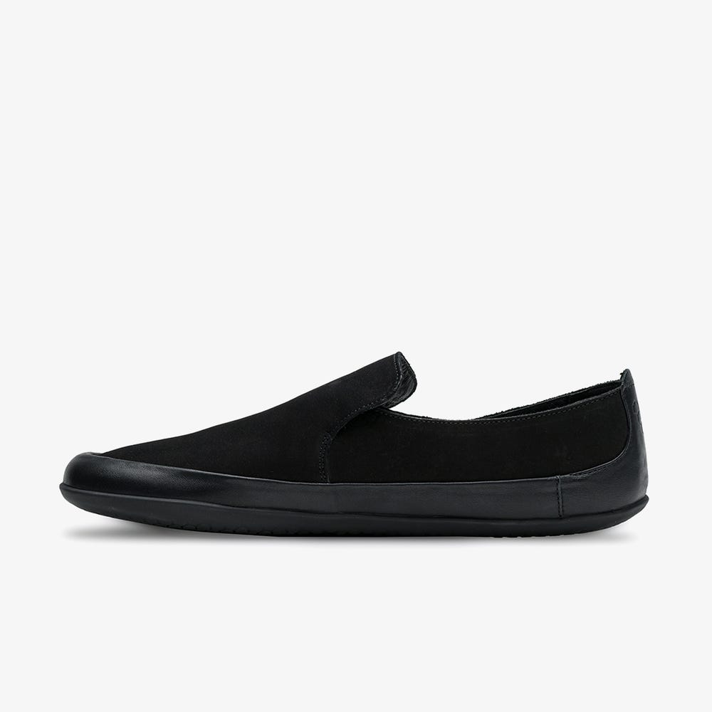 Vivobarefoot Opanka Slip On Erkek Siyah | 9172-QGTUY