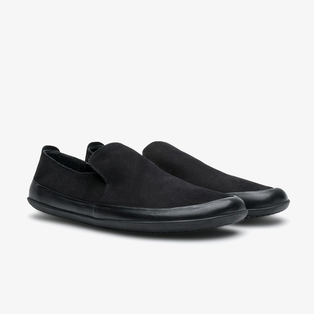 Vivobarefoot Opanka Slip On Erkek Siyah | 9172-QGTUY