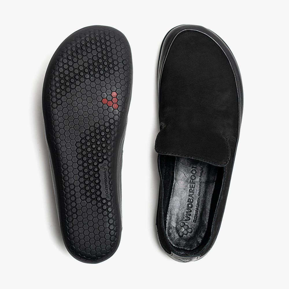 Vivobarefoot Opanka Slip On Kadın Siyah | 7063-NEOWG