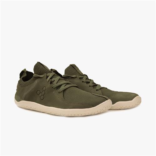 Vivobarefoot PRIMUS KNIT LUX Spor Ayakkabı Erkek Brown/Green | 1293-DPZLB