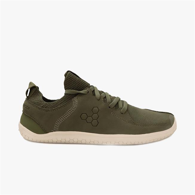 Vivobarefoot PRIMUS KNIT LUX Spor Ayakkabı Erkek Brown/Green | 1293-DPZLB