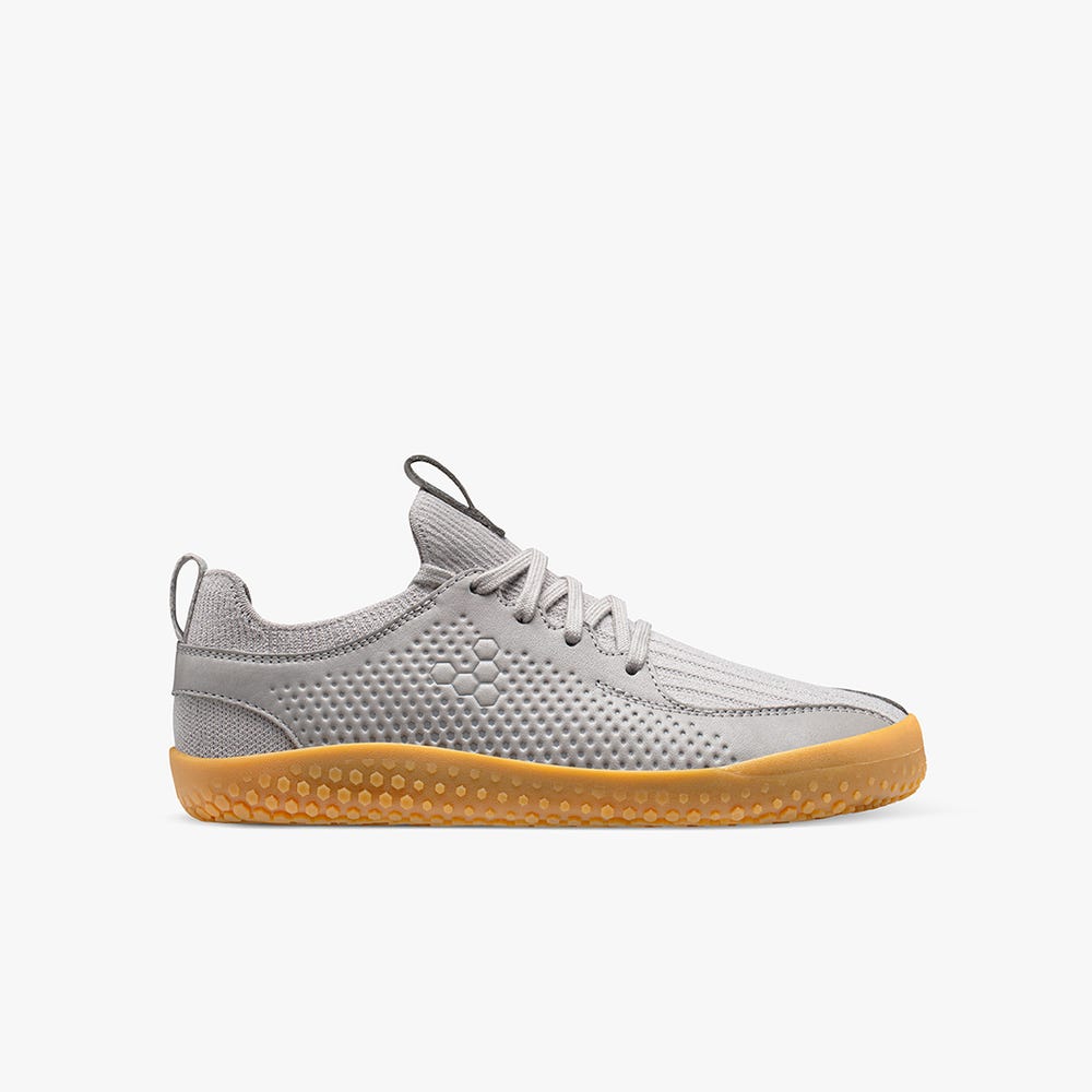 Vivobarefoot Primus Knit II Spor Ayakkabı Çocuk Gri | 4361-OGNPJ