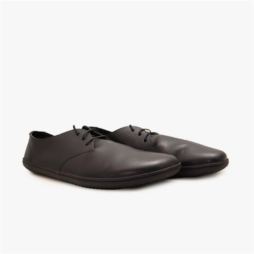 Vivobarefoot RA LUX LEATHER Oxford Ayakkabı Erkek Siyah | 7439-CMDOA