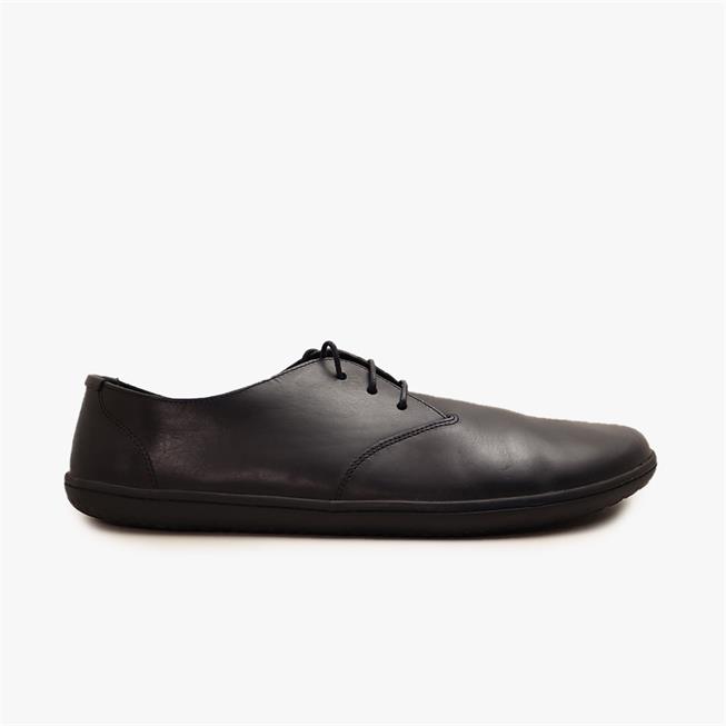 Vivobarefoot RA LUX LEATHER Oxford Ayakkabı Erkek Siyah | 7439-CMDOA