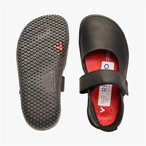 Vivobarefoot WYN SCHOOL Mary Jane Ayakkabı Çocuk Obsidian | 1534-OXILB