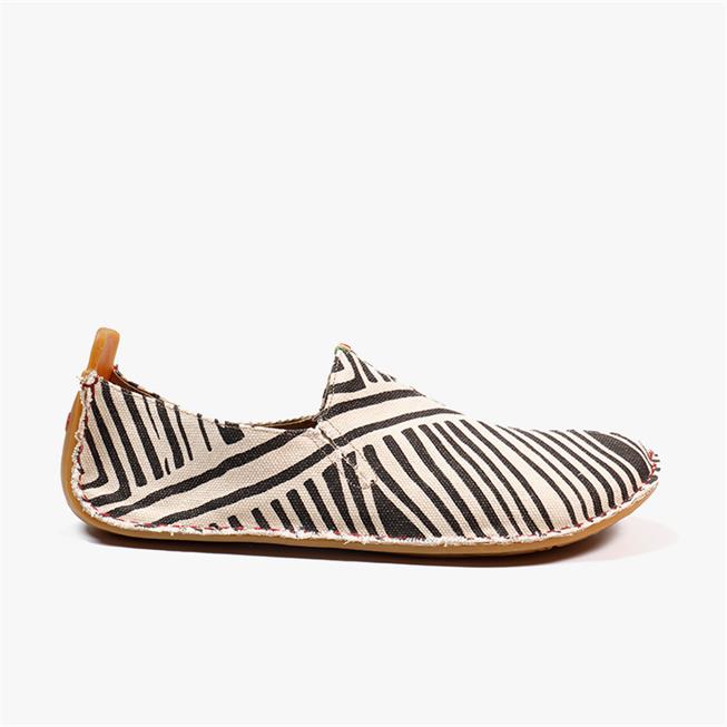 Vivobarefoot ABABA CANVAS Slip On Kadın Beige/Black | 2658-ZUTIP