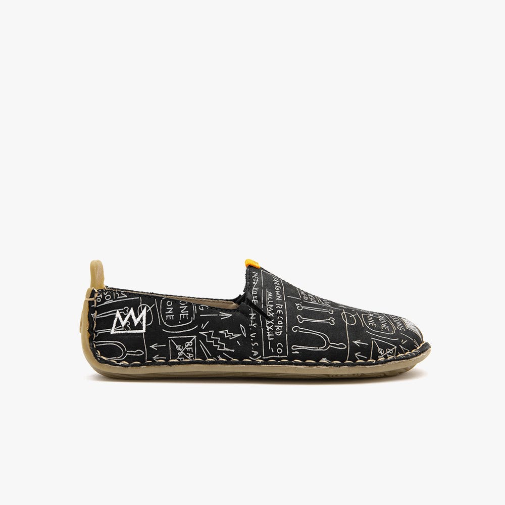 Vivobarefoot Ababa Basquiat Slip On Çocuk Siyah | 1257-TBJZA