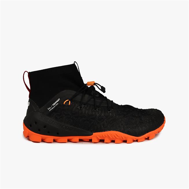 Vivobarefoot ESC TEMPEST Yürüyüş Ayakkabısı Erkek Obsidian/Orange | 6857-ZMLDJ